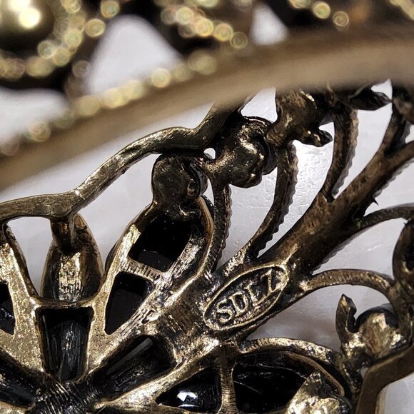 SDLZ Bracelet Statement Lattice Cuff Flower - Picture 3 of 5